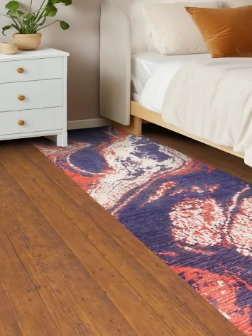 Artistic Modern Abstract Oriental Runner Rug 3x12