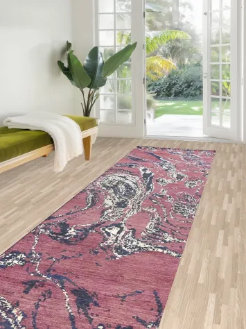 Artistic Modern Abstract Oriental Runner Rug 3x12