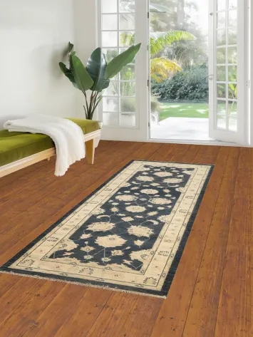 Vegetable Dye Peshawar Chobi Oriental Runner Rug 3x8