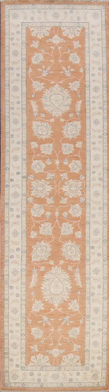 Vegetable Dye Peshawar Chobi Oriental Runner Rug 3x11