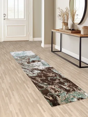 Artistic Contemporary Abstract Oriental Runner Rug 3x10