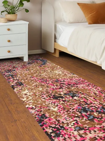 Artistic Modern Abstract Oriental Runner Rug 3x10