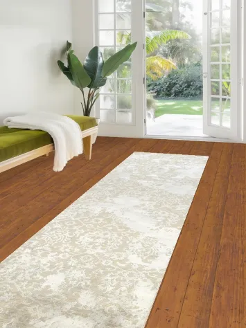 Vegetable Dye Art & Craft Oriental Runner Rug 3x10