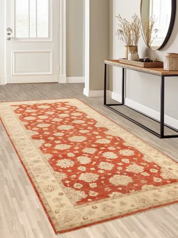 Vegetable Dye Floral Peshawar Chobi Oriental Area Rug 5x11