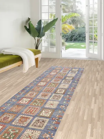 Garden Design Kazak Oriental Runner Rug 3x10