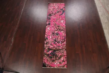 Artistic Modern Abstract Oriental Runner Rug 3x10