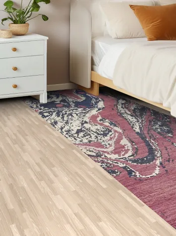 Artistic Vegetable Dye Abstract Oriental Runner Rug 3x12