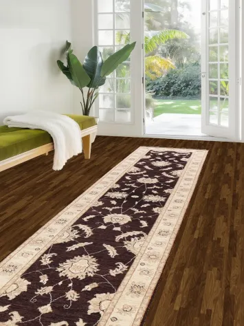 Vegetable Dye Peshawar Chobi Oriental Runner Rug 3x12