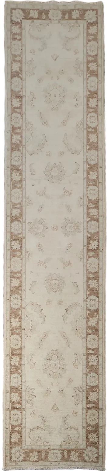 Vegetable Dye Floral Peshawar Chobi Oriental Runner Rug 3x12