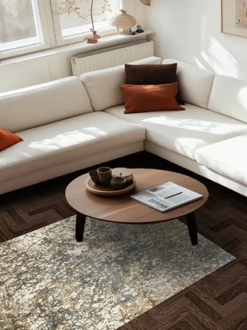 Artistic Contemporary Abstract Oriental Area Rug 4x6