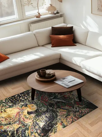 Vegetable Dye Modern Abstract Oriental Area Rug 4x6