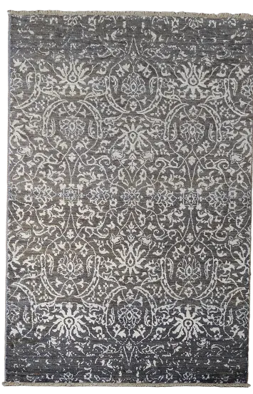 Vegetable Dye Floral Art & Craft Oriental Area Rug 4x6