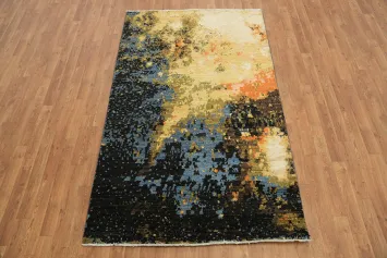 Vegetable Dye Modern Abstract Oriental Area Rug 4x7