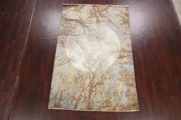 Artistic Contemporary Abstract Oriental Area Rug 6x9