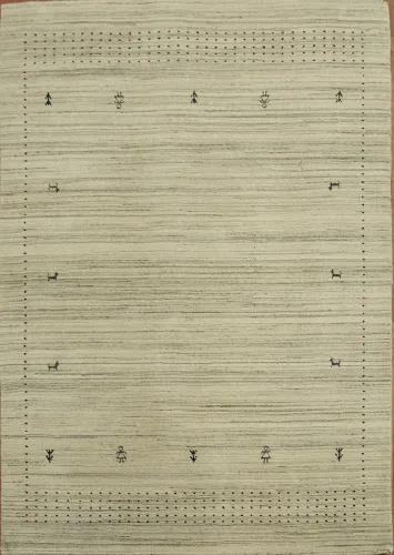 Contemporary Gabbeh Oriental Area Rug 5x6