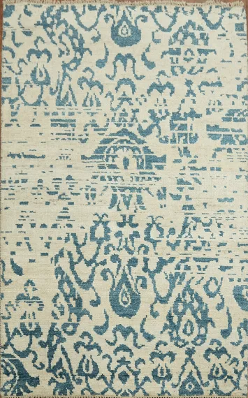 Contemporary Abstract Oriental Area Rug 5x8