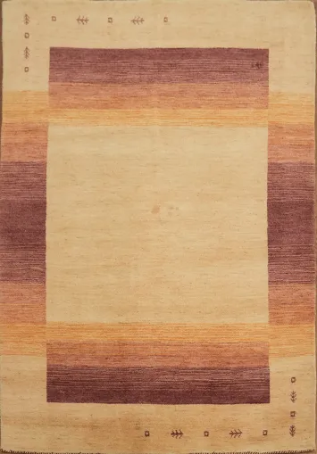 Contemporary Gabbeh Oriental Area Rug 4x6