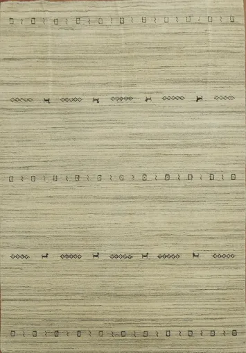 Little Animals Design Gabbeh Oriental Area Rug 5x6