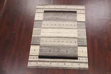 Tribal Gabbeh Oriental Area Rug 5x6