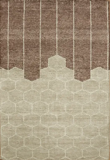 Contemporary Abstract Oriental Area Rug 4x6