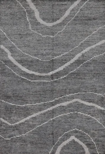 Contemporary Abstract Oriental Area Rug 4x6