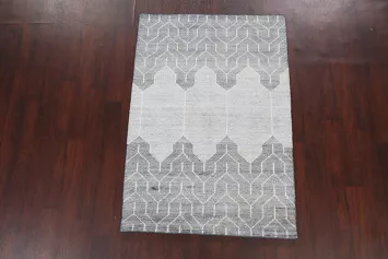 Contemporary Abstract Oriental Area Rug 4x6