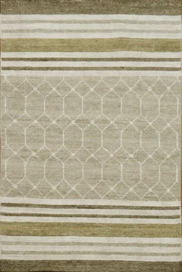 Modern Abstract Oriental Area Rug 4x6