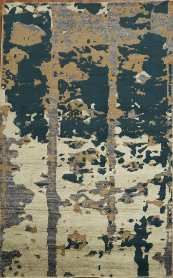 Contemporary Abstract Oriental Area Rug 5x8