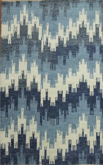 Contemporary Abstract Oriental Area Rug 5x8
