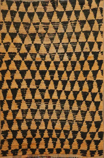 Antique Tribal Moroccan Oriental Area Rug 4x6