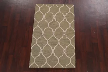 Green Trellis Tufted Rug 3x5