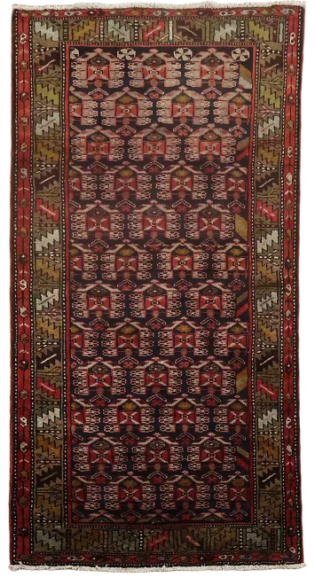 Intricate Geometric Patterned Traditional Area Rug Design 4x7