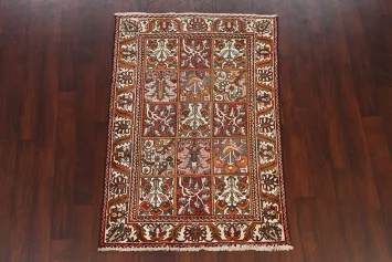 100% Vegetable Dye Bakhtiari Persian Area Rug 4x5