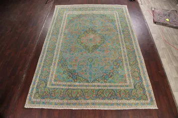 Floral Kashan Persian Area Rug 10x13