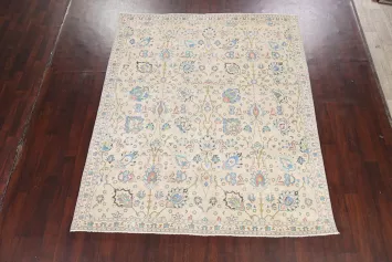 Floral Tabriz Persian Area Rug 7x9