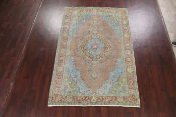 Floral Tabriz Persian Area Rug 6x9