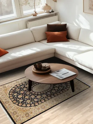 Vegetable Dye Floral Tabriz Oriental Area Rug 4x6