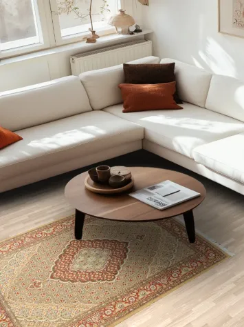 Vegetable Dye Geometric Tabriz Mahi Oriental Area Rug 4x6