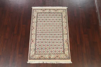 Vegetable Dye Geometric Tabriz Oriental Area Rug 4x6