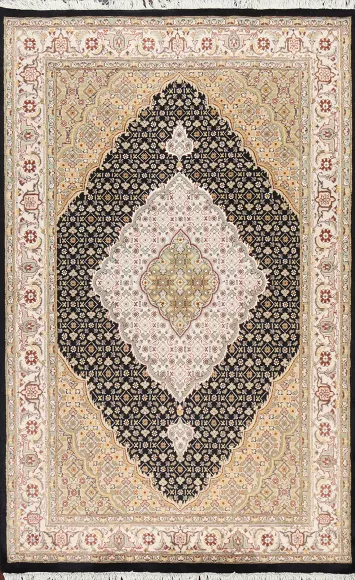 Vegetable Dye Tabriz Mahi Oriental Area Rug 4x6