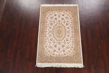 Vegetable Dye Floral Tabriz Oriental Area Rug 4x6