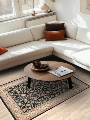 Vegetable Dye Floral Tabriz Oriental Area Rug 4x6