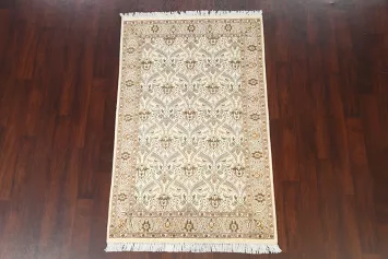 Vegetable Dye Floral Tabriz Oriental Area Rug 4x6