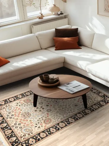 Vegetable Dye Floral Tabriz Oriental Area Rug 4x7