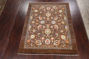 100% Vegetable Dye Floral Ziegler Oriental Area Rug 8x10