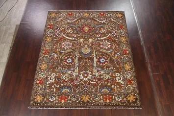 100% Vegetable Dye Floral Ziegler Oriental Area Rug 8x10