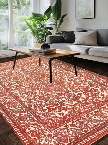 100% Vegetable Dye Mahal Persian Area Rug 7x11