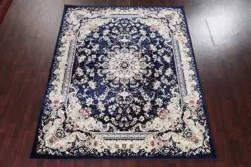 Navy Blue Transitional Oriental Rug