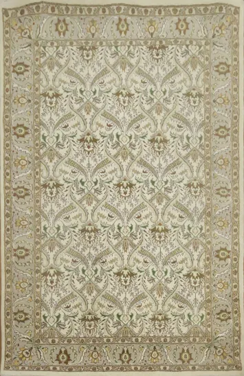 100% Vegetable Dye Floral Tabriz Oriental Area Rug 4x6