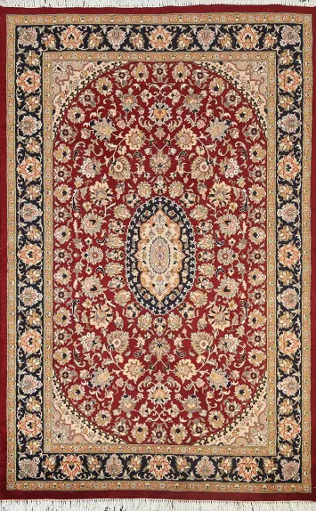100% Vegetable Dye Tabriz Oriental Area Rug 4x6